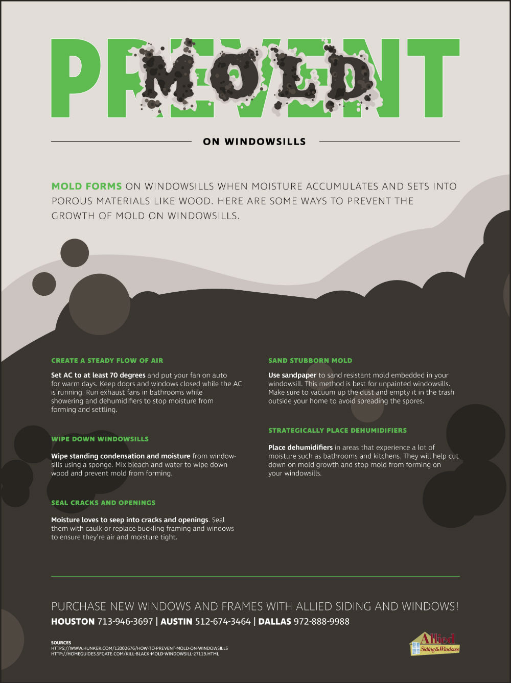 prevent mold windowsills